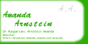 amanda arnstein business card